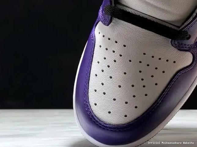 Official Maikesneakers Jordan 1 Air Court 555088-500 OG Purple High 0404
